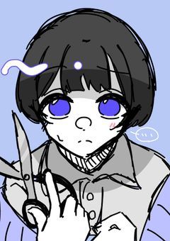 前髪を切りすぎた青色くんの逃走劇　。