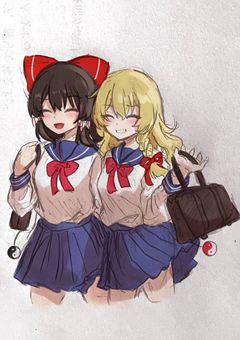 東方キャラとの学校日常