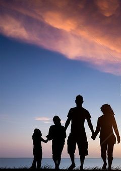 Happy Family in the West