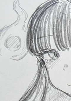 下手なアナログイラストを捧げます