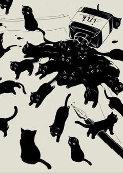 生前は普通の黒猫だった