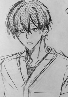 忘却バッテリーのイラスト描くとこ