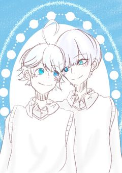 アルビノの双子(青組ver.)