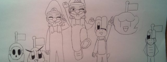 マリオとあかさんの壁紙画像