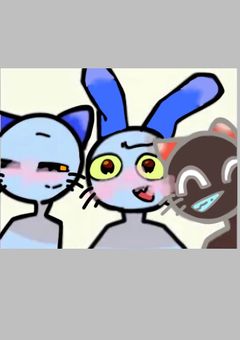 ティーチくんと猫とうさぎと