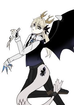 ドラゴンとメドゥーサの混血児警官さん