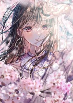桜と共に2人の美しき姿が写ったまま