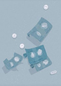 薬を飲むと楽になります。