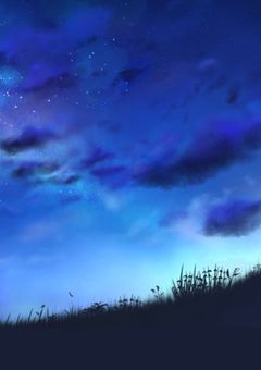 【配信部屋】紫の星が灯る水辺で