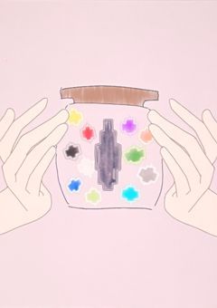 ç¶ã®äžã®ã¯ãªã¹ã¿ã«