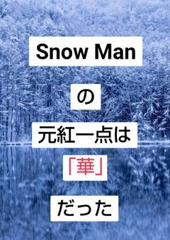 Snow Manの元紅一点は「華」だった
