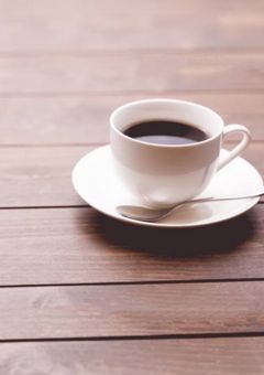 アイスコーヒーのホットで。