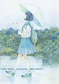 雨の降る日。