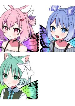 ピンクと水色と緑の天使は騒がしい一日をおくる！！