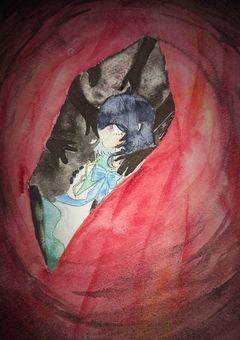 夕暮れの旅人