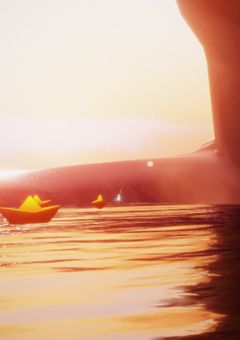 流れ着くメッセージボート