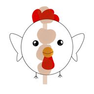 焼き鳥になる前のにわとりさんのアイコン画像