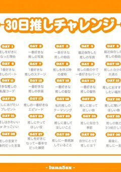 スランプのやつが、一人で勝手に30日間推しチャレンジやったけど見る人いなくて結局