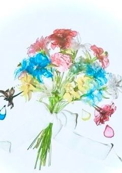 綺麗な花と傷ついた花