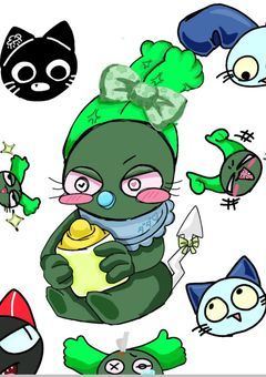 イラスト部屋にて(改ネコテチ