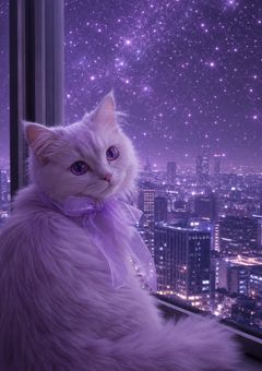 薄紫の、星降る夜に。