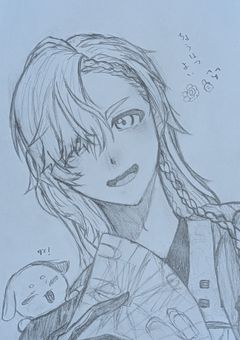 イラスト描いてるところ①