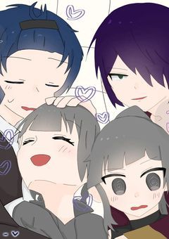 　二匹のうさぎ と 二匹のねこ　　