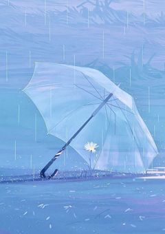 雨の下で