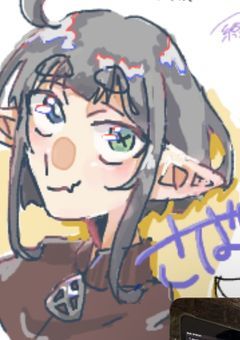 私の推しや、代理をぶんまわしで描くぞー^o^