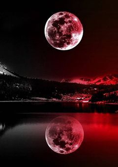 悪魔と妖鬼族の少女の紅い月の誓い