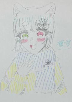 犬と走る葉と雪の上【配信部屋】