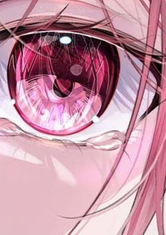 虹に舞うピンク色の花びら