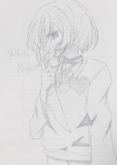 white knife