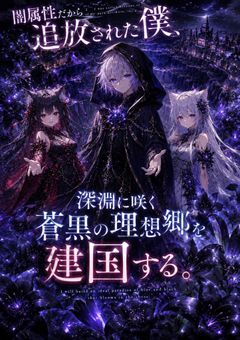 闇属性だから追放された僕、深淵に咲く蒼黒の理想郷を建国する。