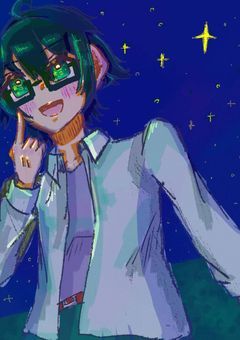 輝く星を見ながら