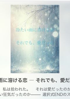 冷たい雨に溶ける恋 それでも、愛だった