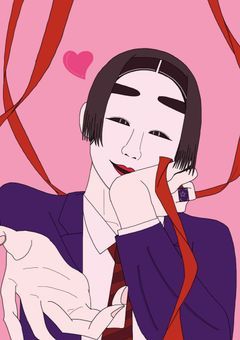 リボンぐるぐる巻き《イラスト部屋》