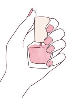 桃花褐色のネイル