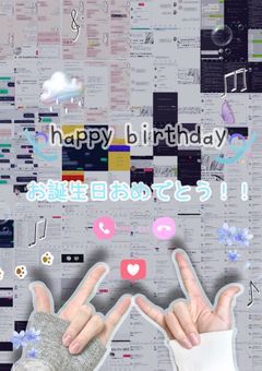 　happy birthday ໒꒱