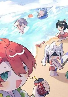 交わる虹の音と桃