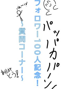 フォロワー100人記念質問コーナー