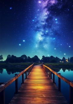 夜空に浮かぶ魔法使い