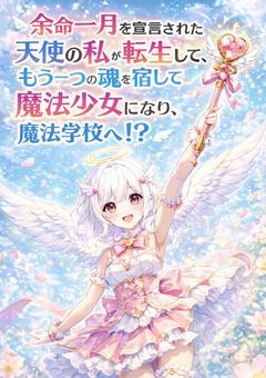 余命一ヶ月を宣言された天使の私が転生して、もう一つの魂を宿して魔法少女になり、魔法学校へ！？