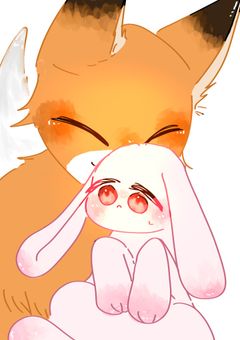 キツネとウサギ