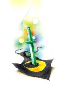 夜空に映る三日月ヒーローの誓い