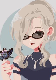 蝶と苺