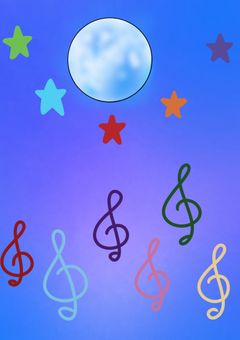 青い夜空と6つの音