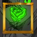 碧の薔薇の絵画