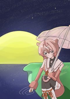 雨降る街を彷徨う傘