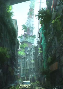 荒廃した世界で。